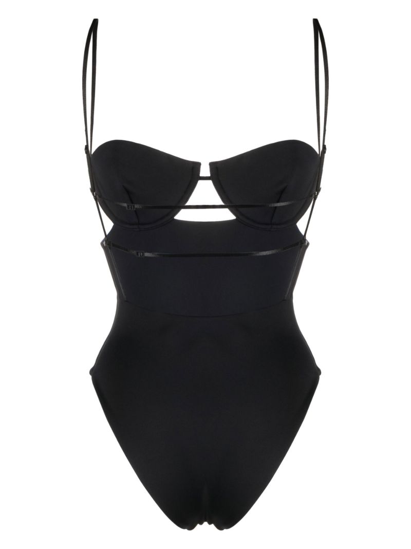 X Ziah Black Dita Cut-out Swimsuit