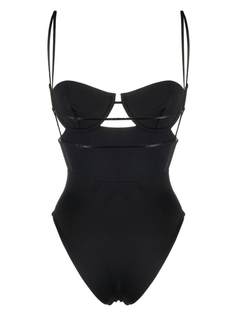 X Ziah Black Dita Cut-out Swimsuit
