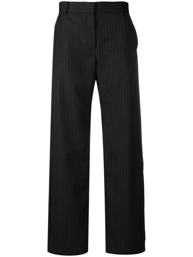 Black Pinstripe Trousers