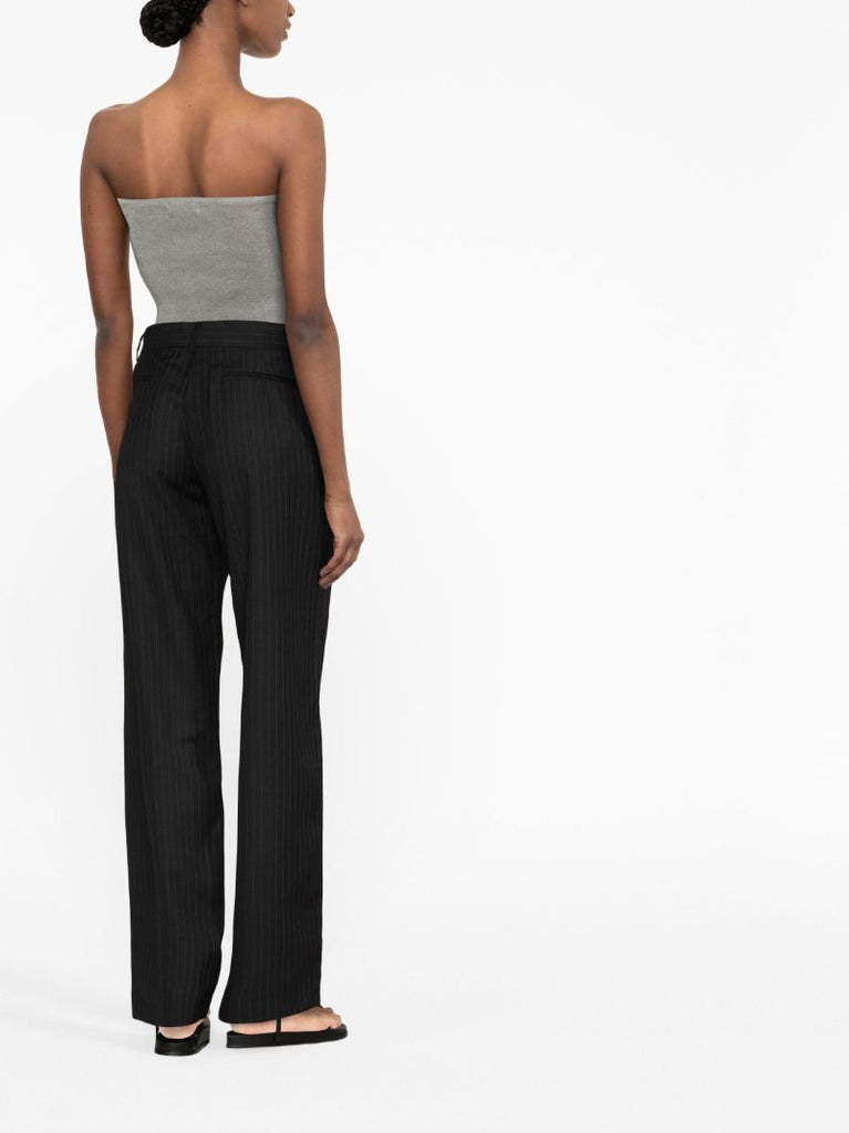 Black Pinstripe Trousers