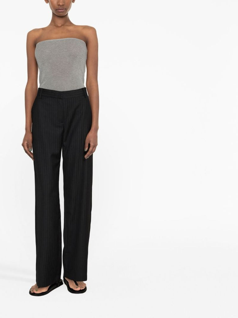 Black Pinstripe Trousers