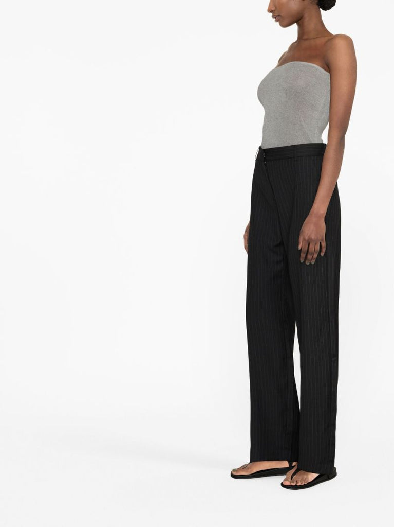 Black Pinstripe Trousers
