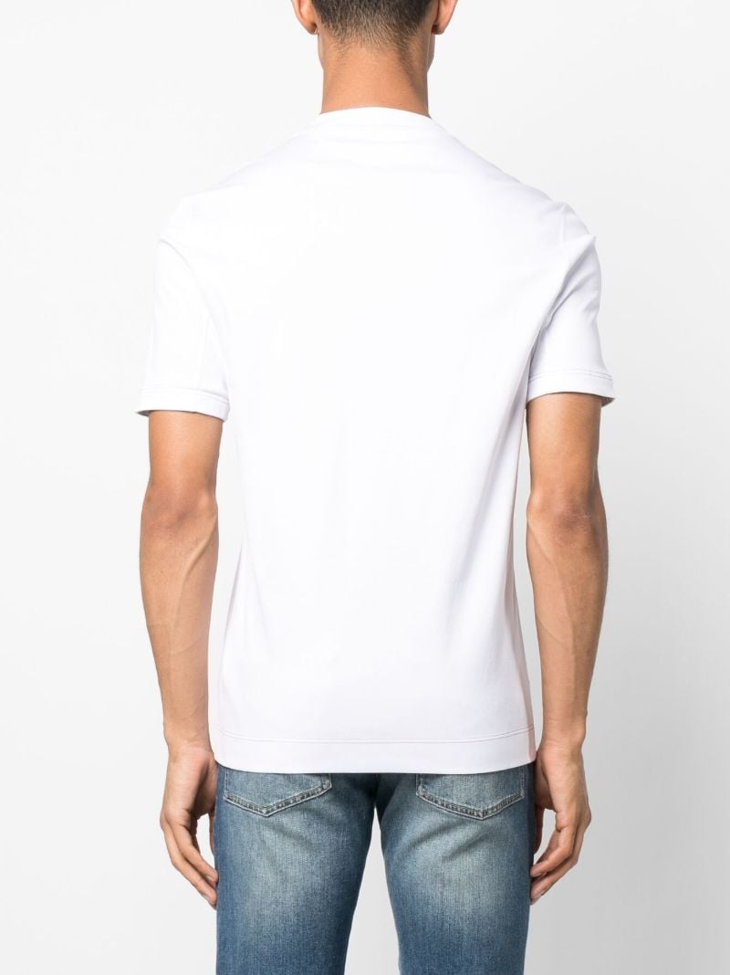 White Logo Cotton T-shirt