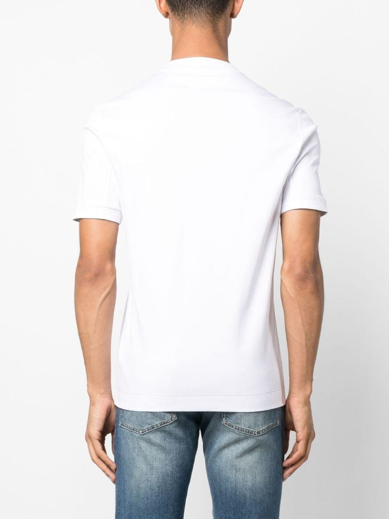 White Logo Cotton T-shirt