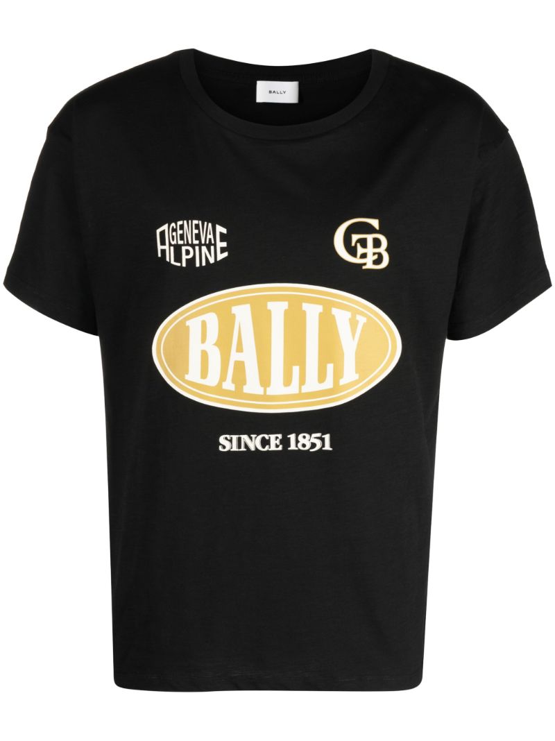 Black Logo-print Cotton T-shirt