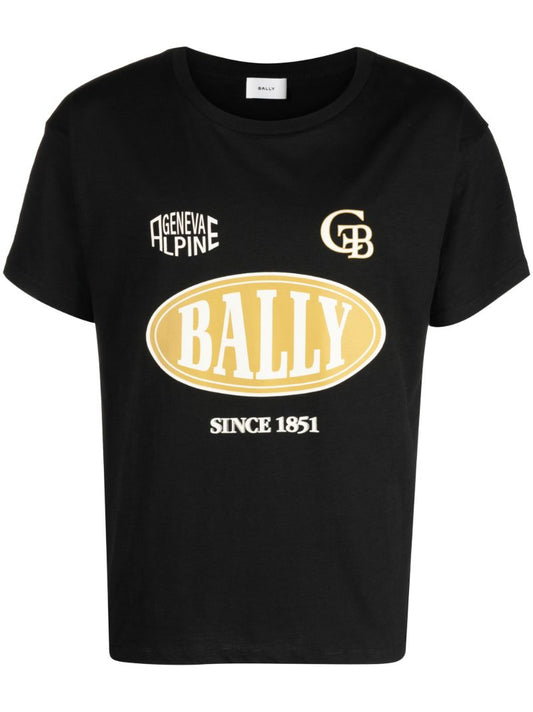 Black Logo-print Cotton T-shirt