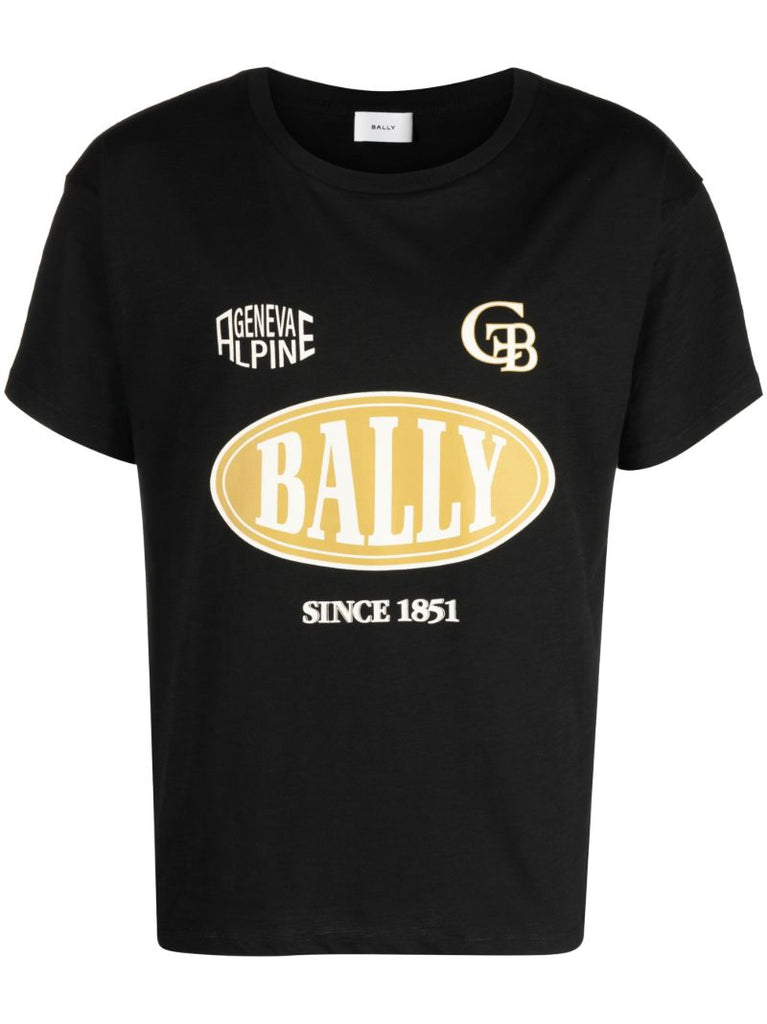 Black Logo-print Cotton T-shirt