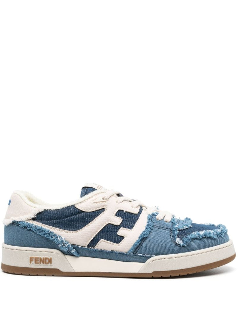 Blue Fendi Match Denim Sneakers