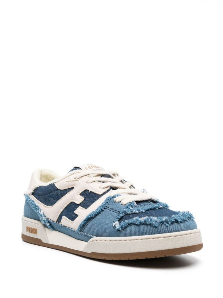 Blue Fendi Match Denim Sneakers