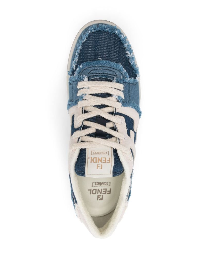 Blue Fendi Match Denim Sneakers