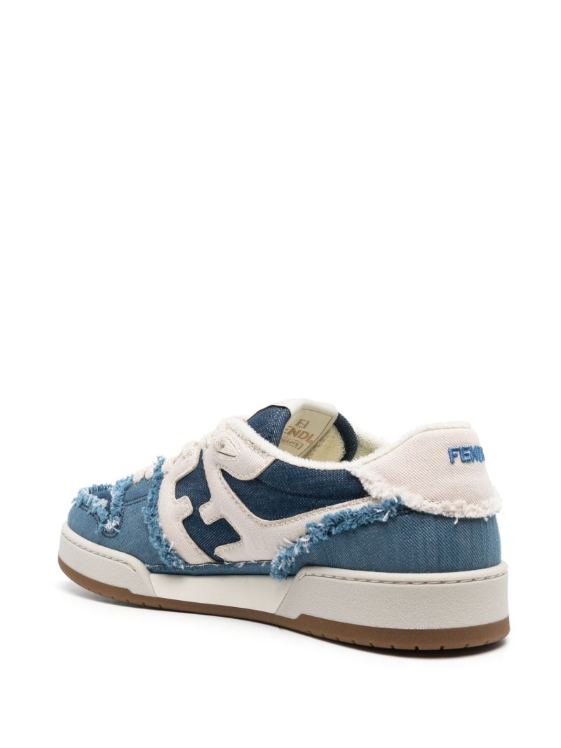 Blue Fendi Match Denim Sneakers