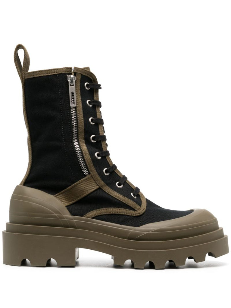 Black Lace-up Boots