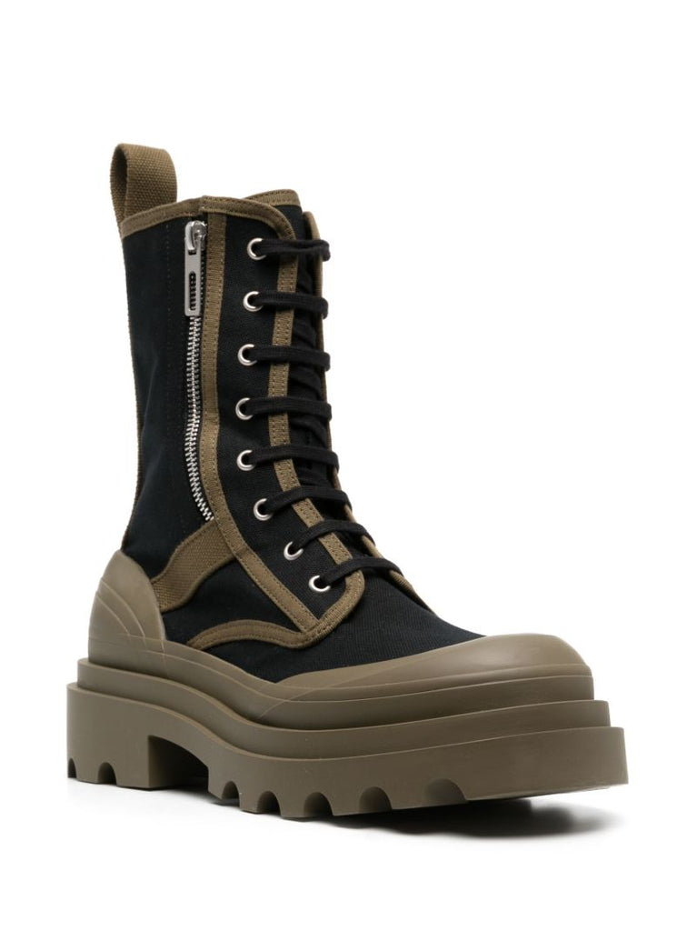 Black Lace-up Boots