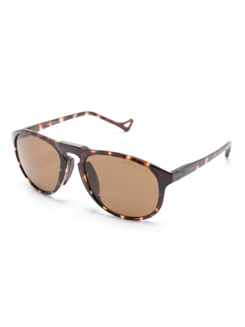 Brown Linto Gravel Rider Round Sunglasses