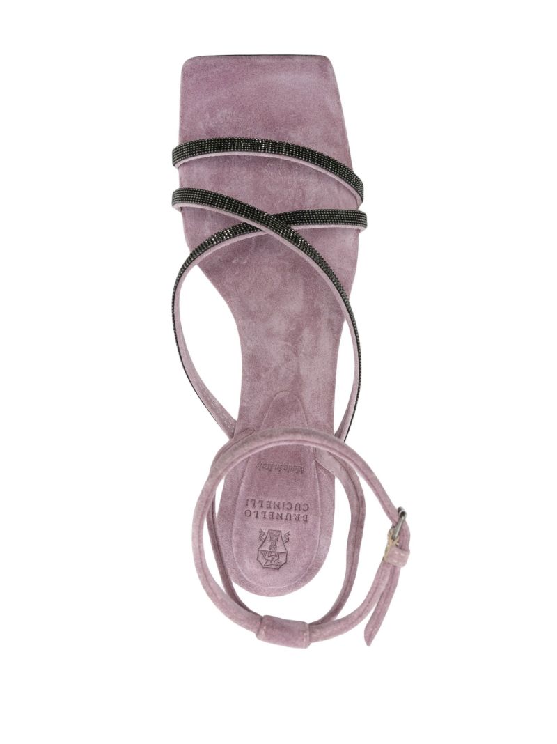 Purple 70 Monili Suede Sandals