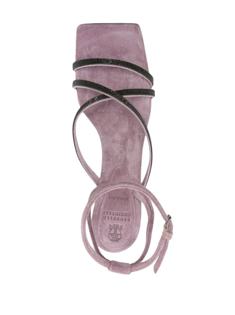 Purple 70 Monili Suede Sandals