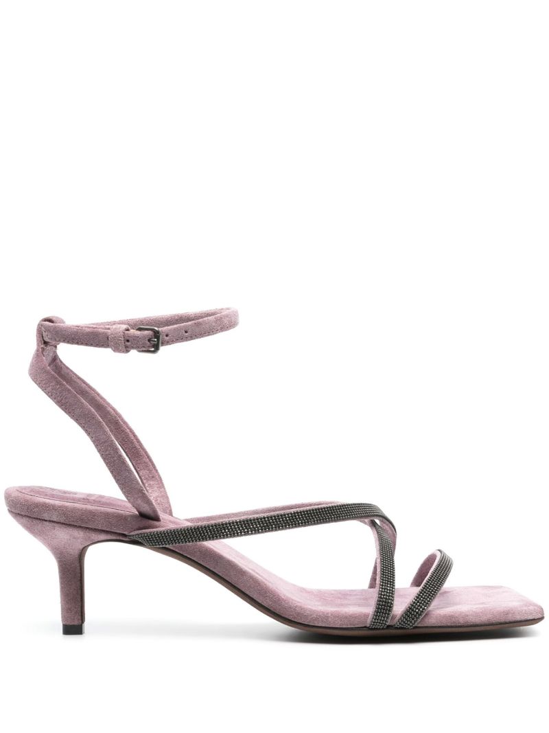 Purple 70 Monili Suede Sandals