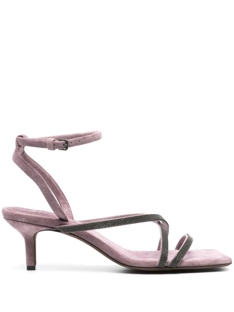 Purple 70 Monili Suede Sandals