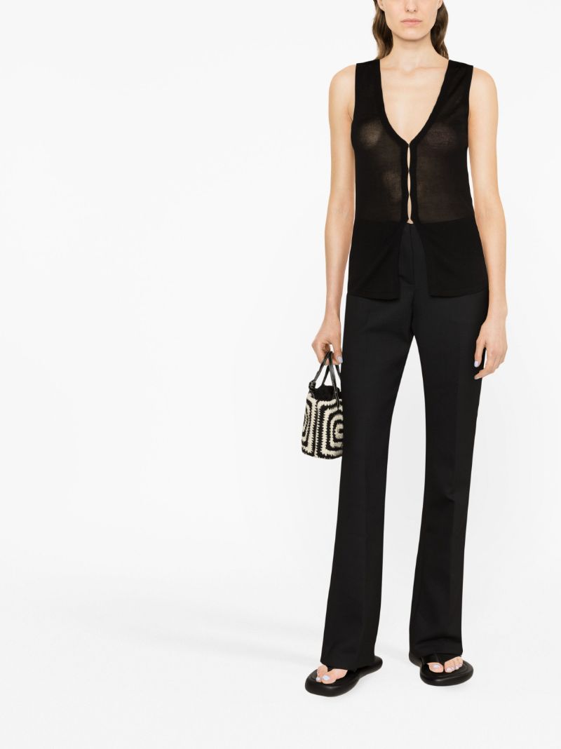 Black Fine Knit Vest