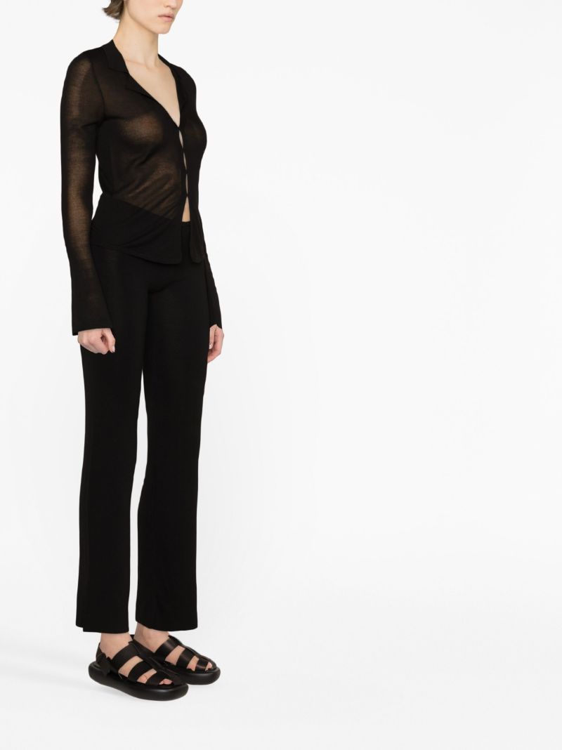 Black Low-rise Knit Trousers