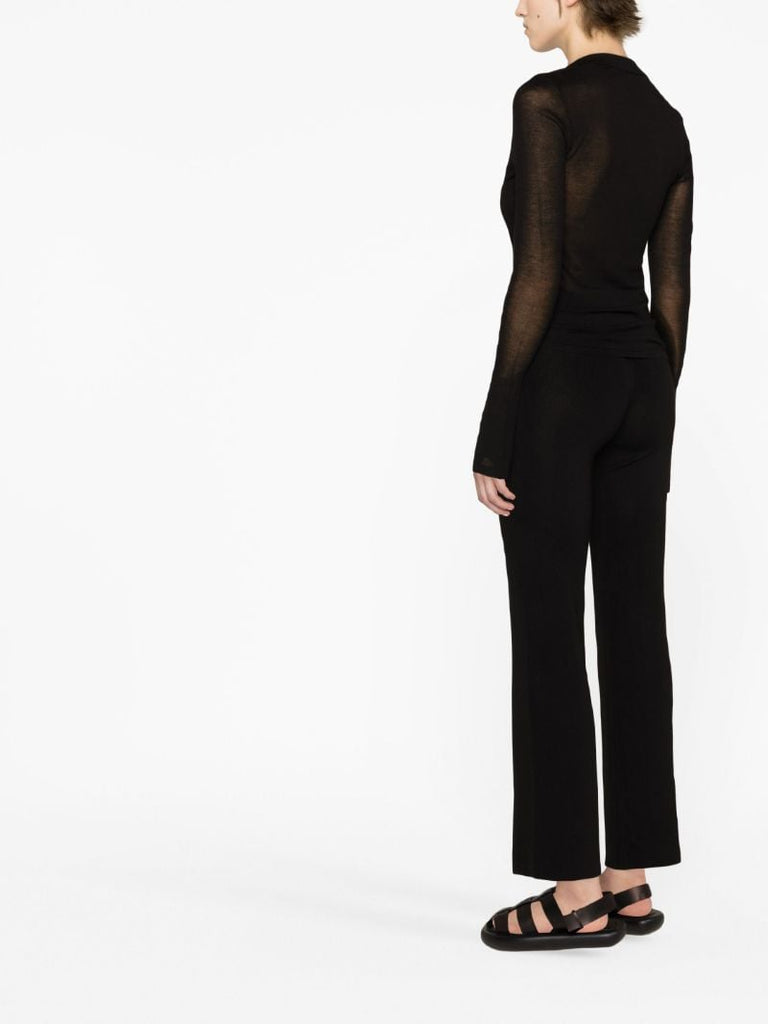 Black Low-rise Knit Trousers