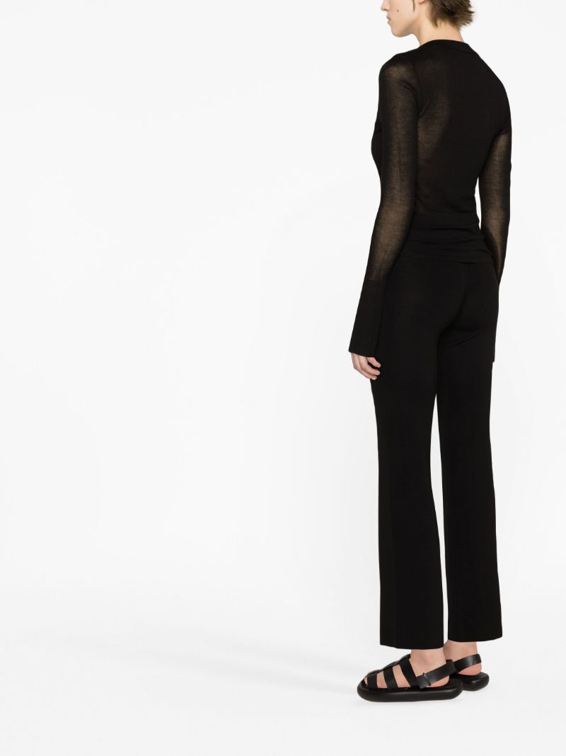 Black Sheer Fine Knit Shirt