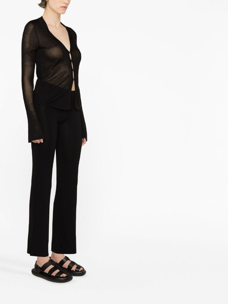 Black Sheer Fine Knit Shirt
