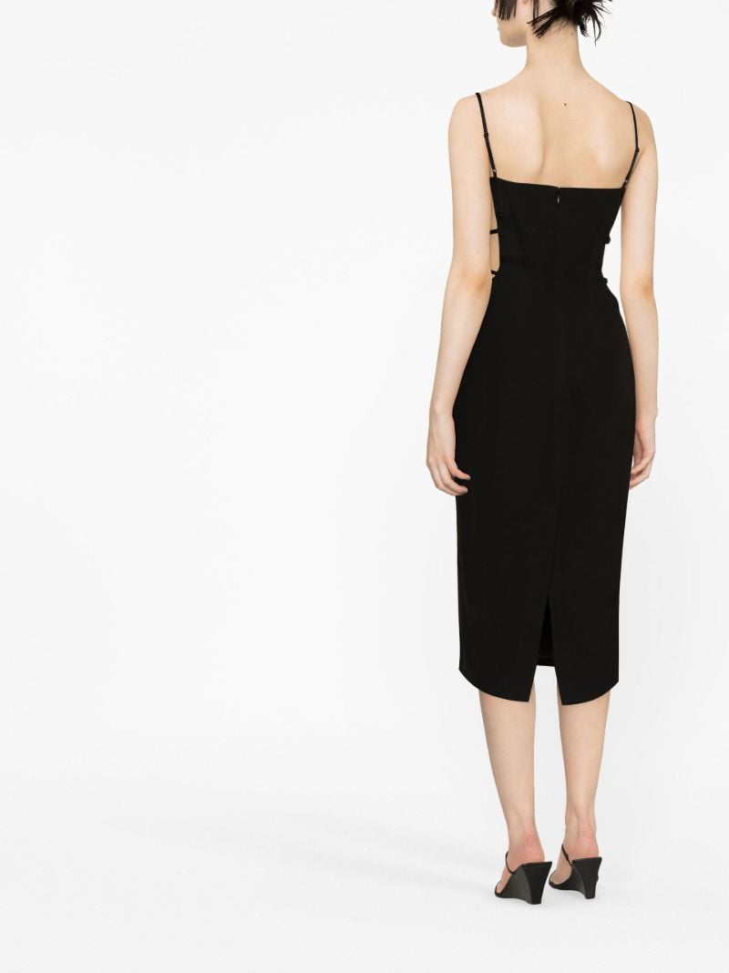 Black Urbain Square Neck Midi Dress