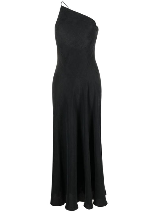 Black One-shoulder Maxi Dress