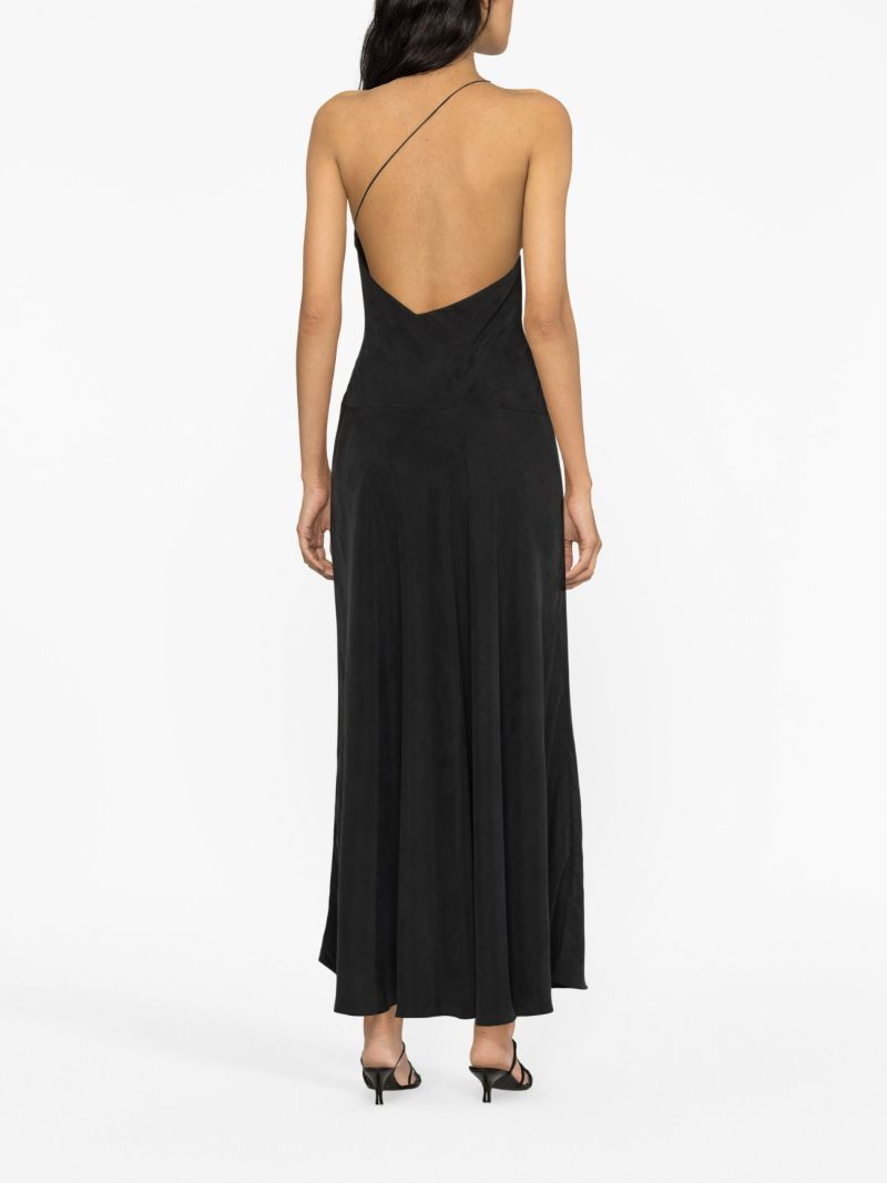 Black One-shoulder Maxi Dress