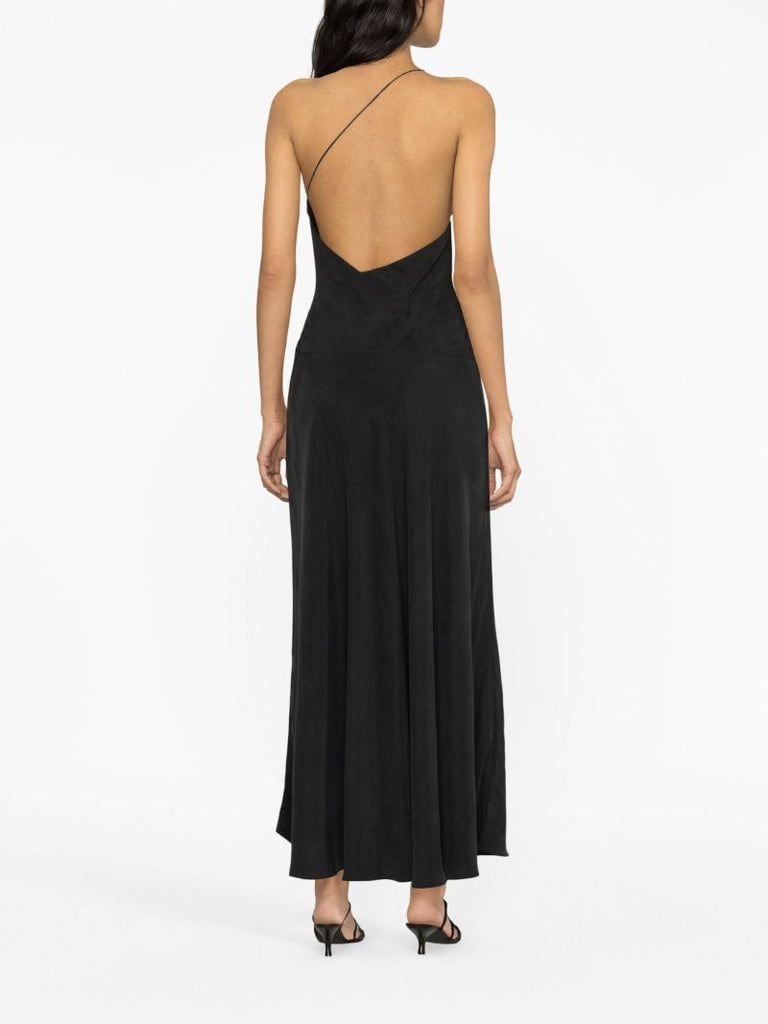 Black One-shoulder Maxi Dress