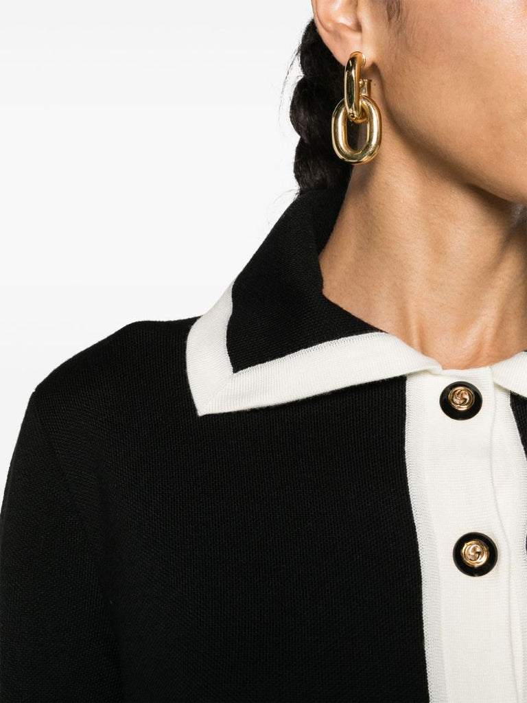 Black Interlocking G Wool Cardigan