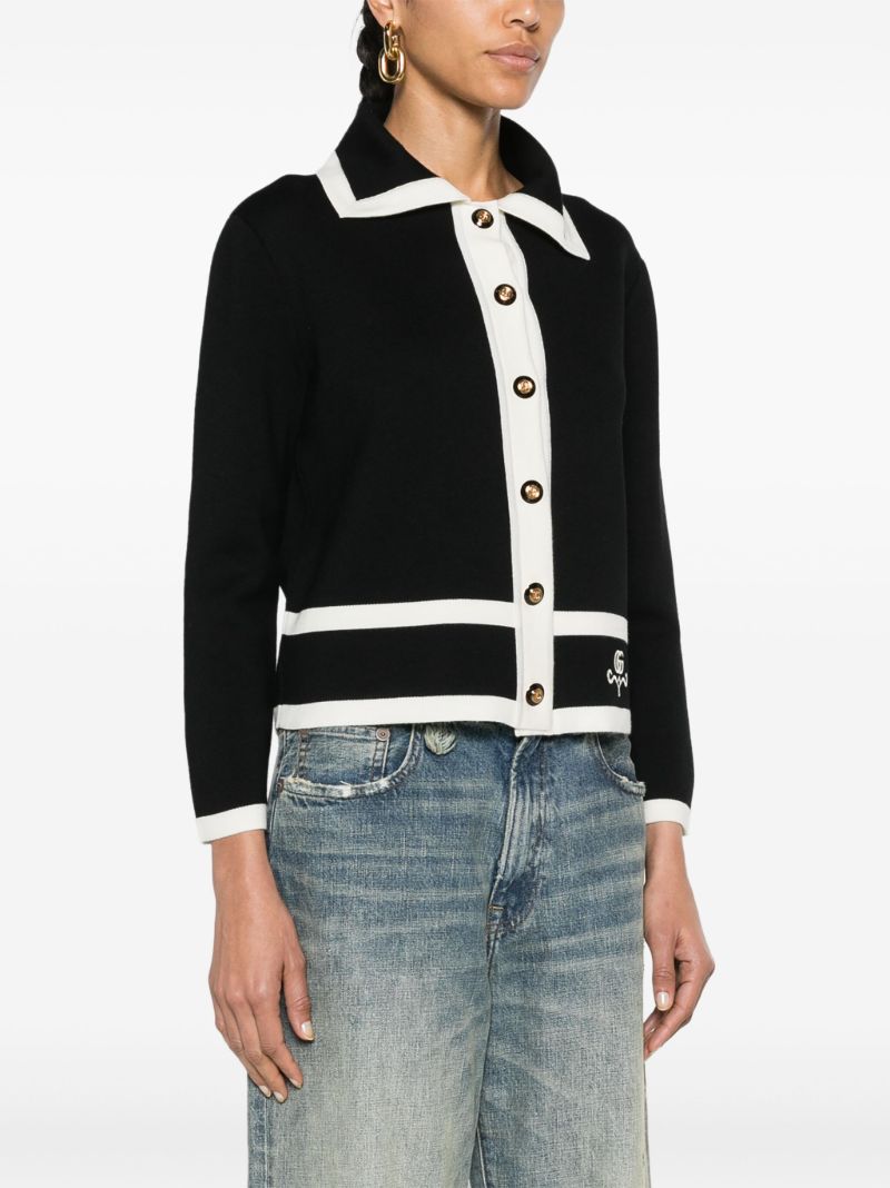 Black Interlocking G Wool Cardigan