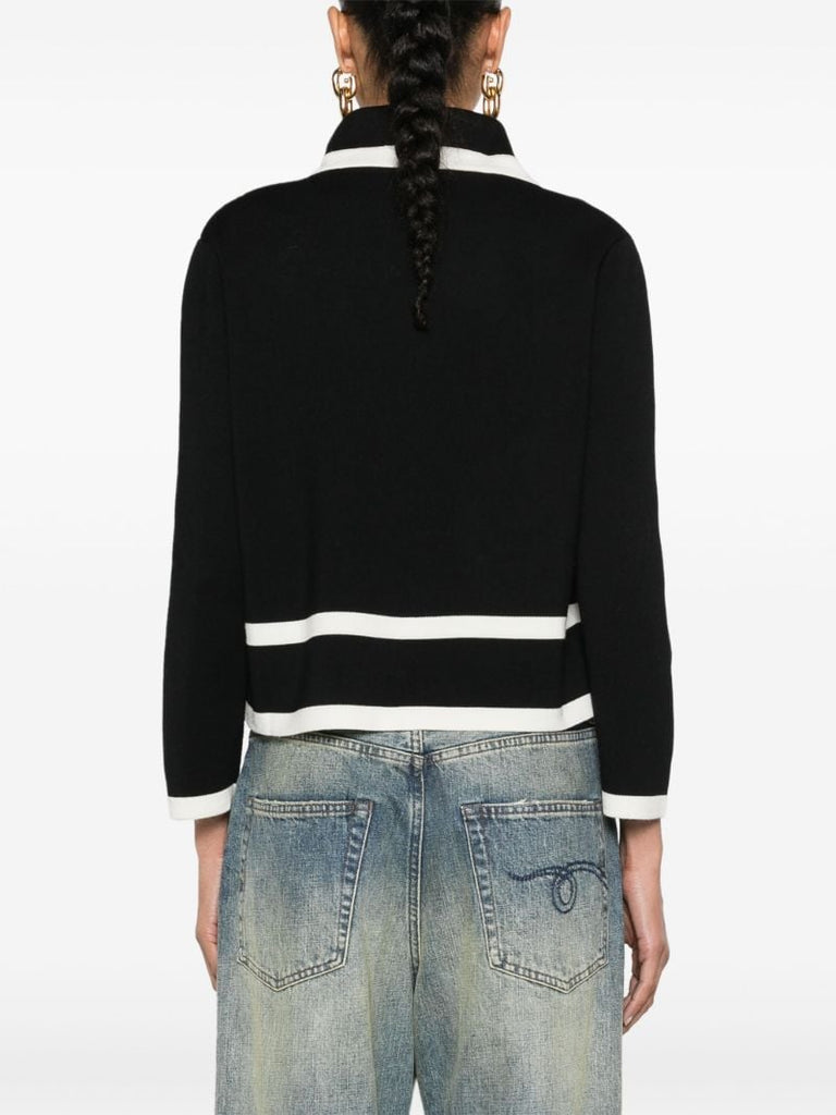 Black Interlocking G Wool Cardigan