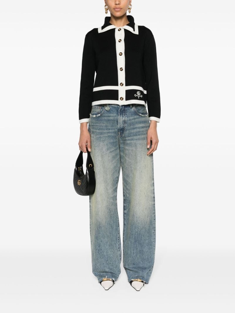 Black Interlocking G Wool Cardigan