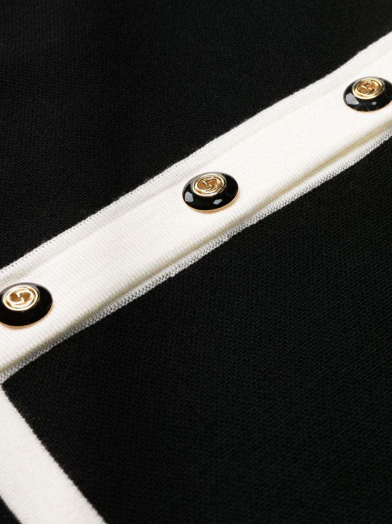 Black Logo Embroidered Polo Dress
