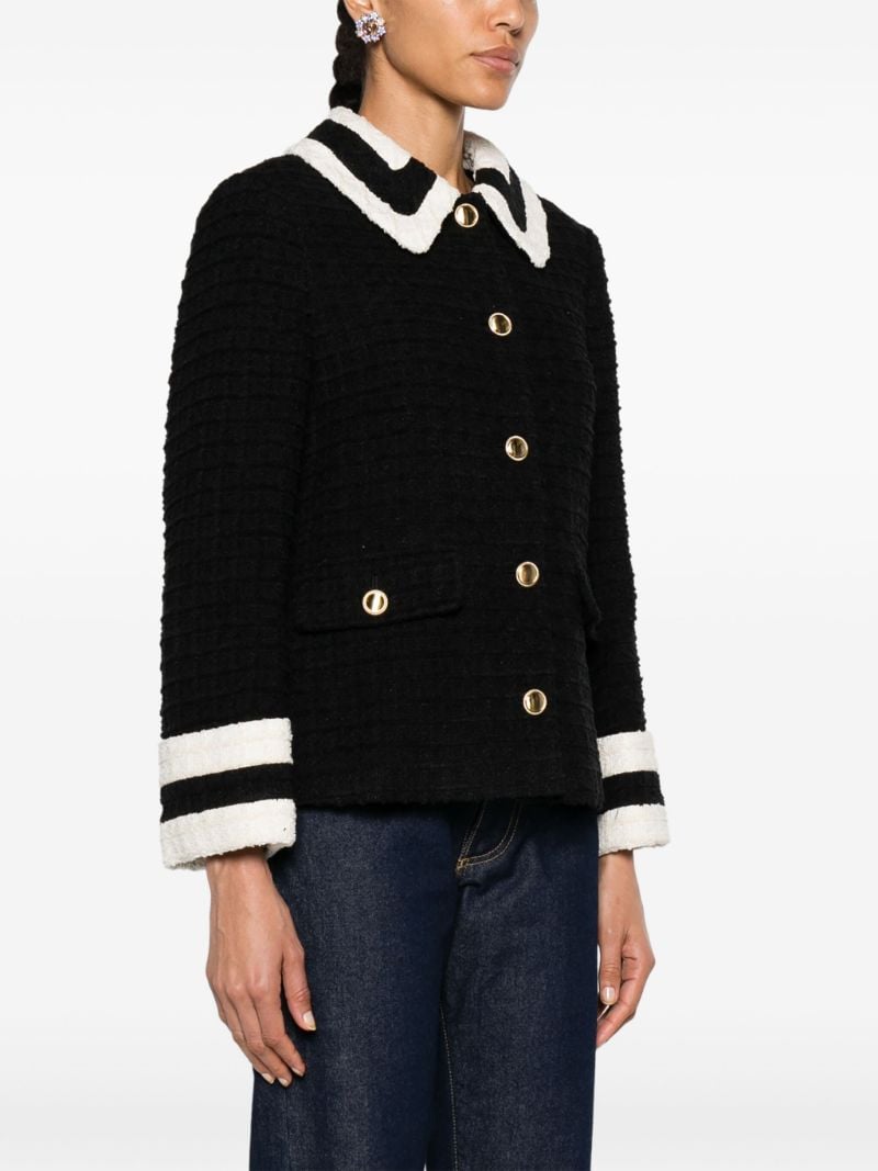Black Button Fastening Jacket