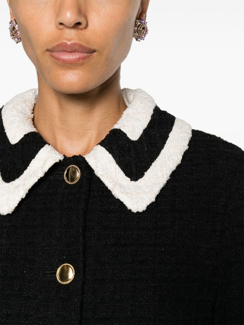 Black Button Fastening Jacket