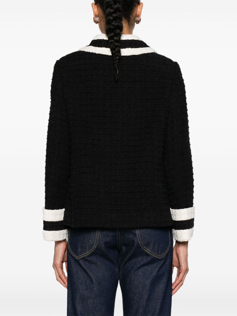 Black Button Fastening Jacket