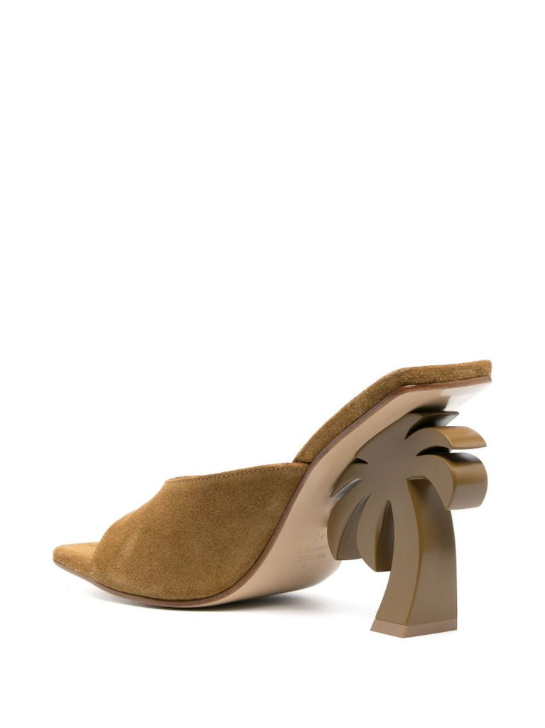 Brown Palm Beach 115 Suede Mules