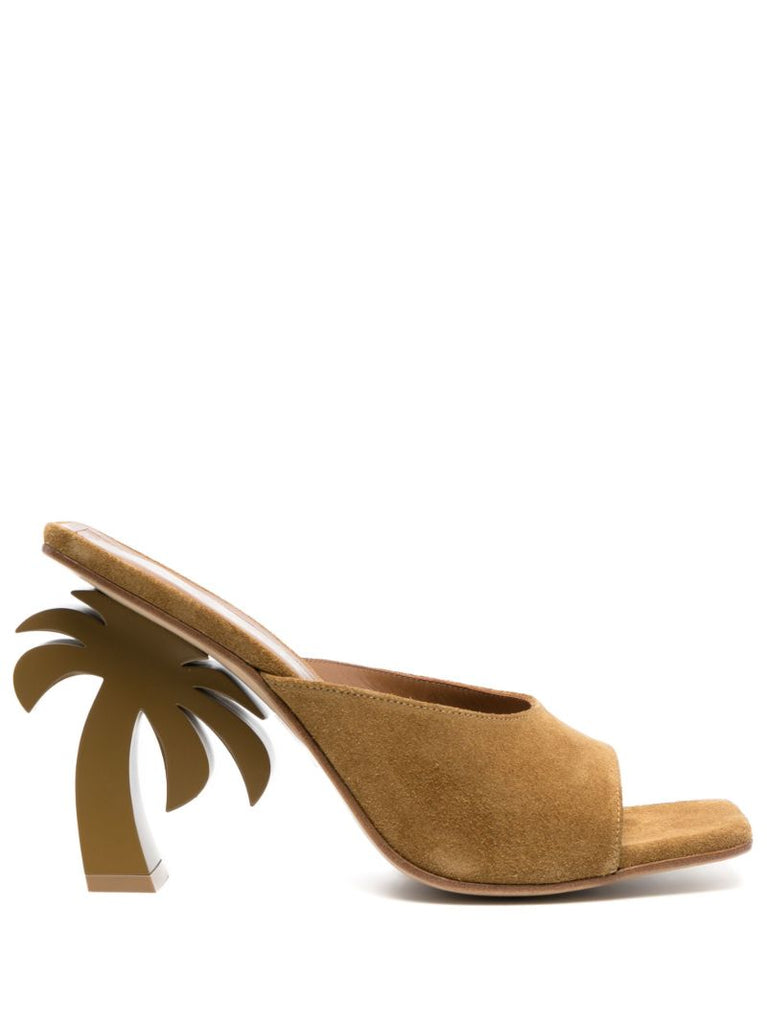 Brown Palm Beach 115 Suede Mules