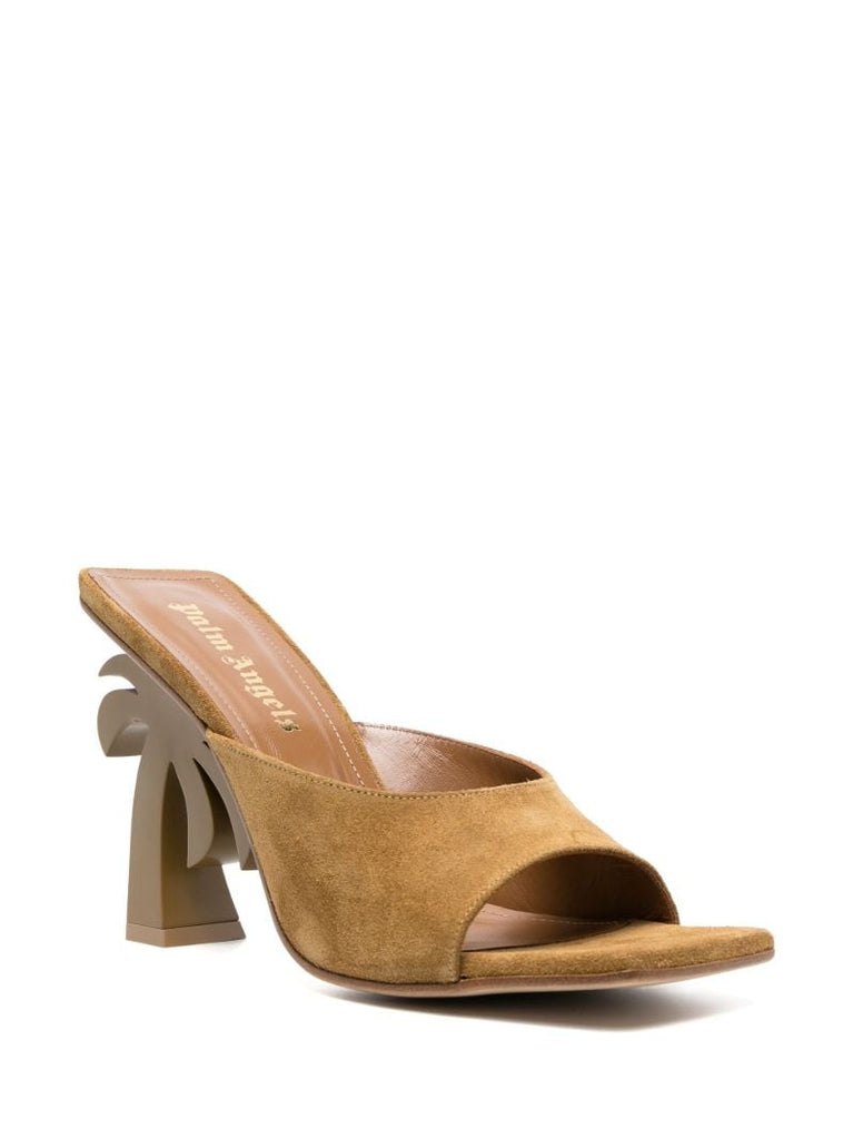 Brown Palm Beach 115 Suede Mules