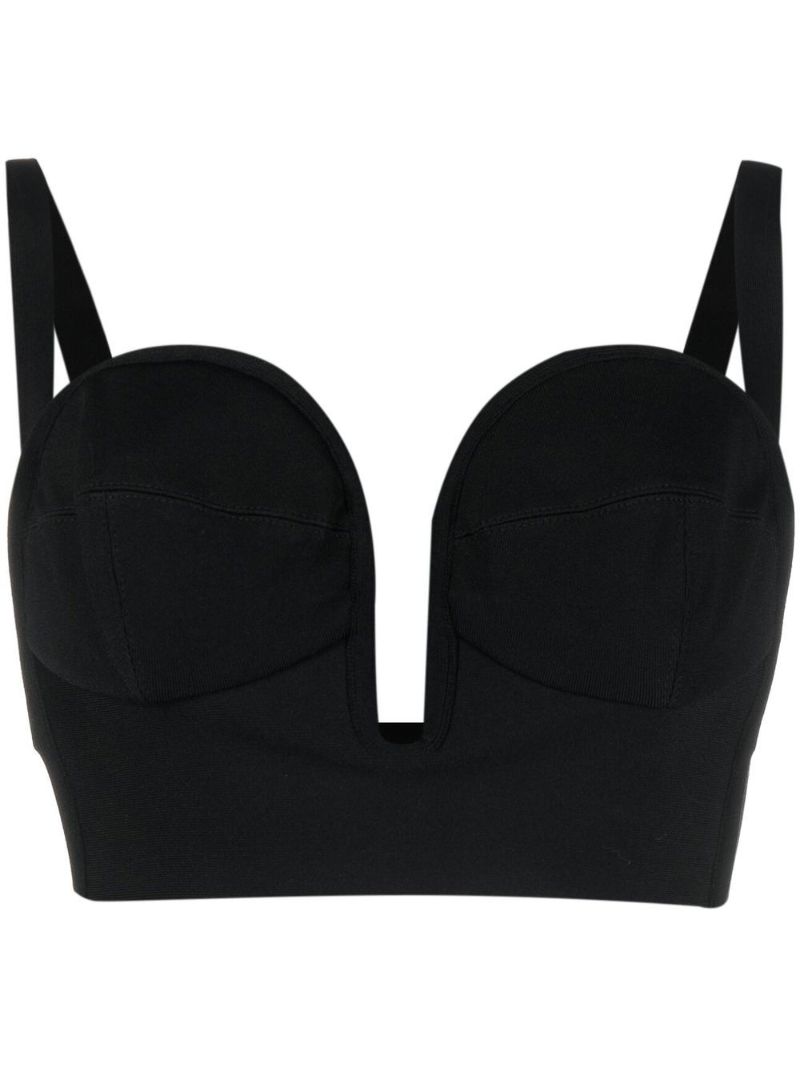 Black Heart-shape Cropped Top