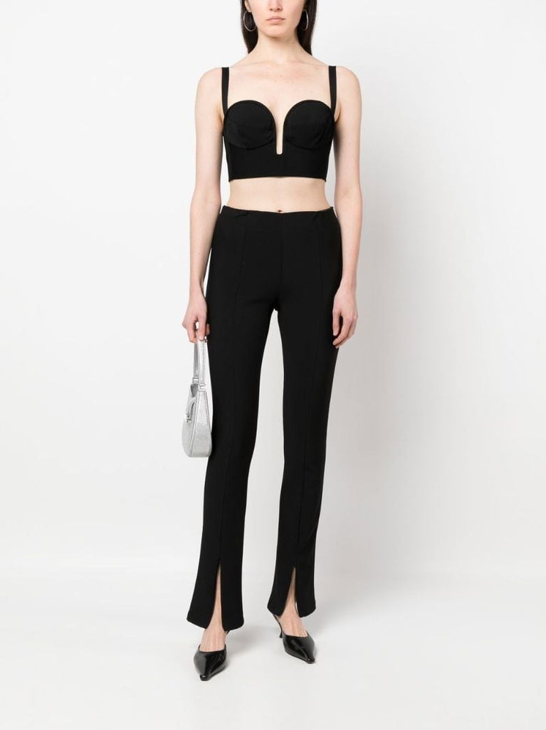 Black Heart-shape Cropped Top