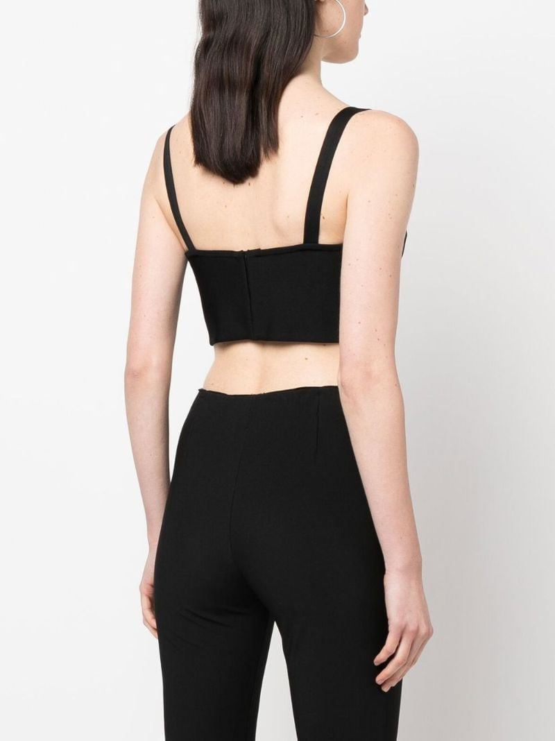 Black Heart-shape Cropped Top