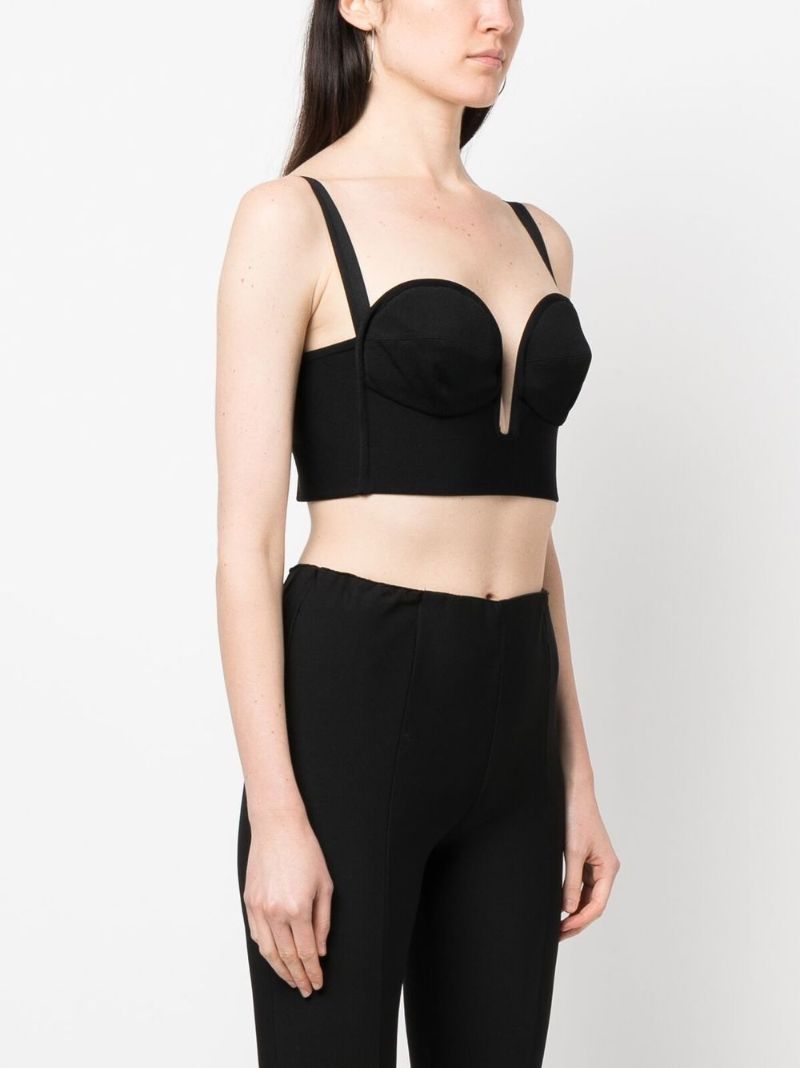 Black Heart-shape Cropped Top