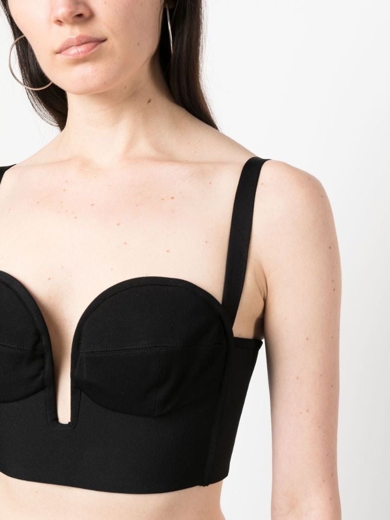 Black Heart-shape Cropped Top