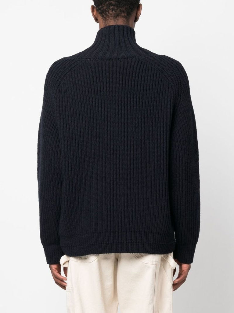 Blue Arco Zipped Cardigan