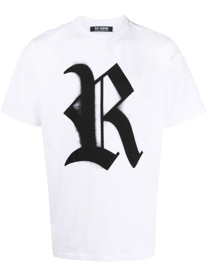 White Graffiti Logo Short Sleeve T-shirt