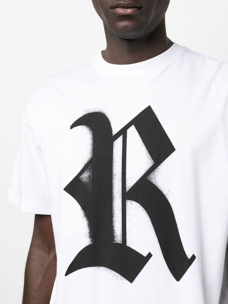 White Graffiti Logo Short Sleeve T-shirt